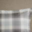 Full Comforter With Down Alternative - Fill Grey Plaid Printed And 2 Matching Shams Machine Washable Mini Filled-121234540