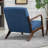 25.6'' Wide Mid Century Upholstered Solid Wood Accent Chair with an Extra Pillow-1308963622
