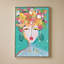 "Floral Lady Turquoise" par Nola James - Impression sur toile