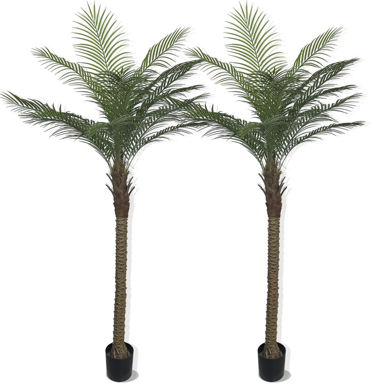 8Ft Artificial Palm Tree, 96'' H x 12.99'' W x 9.84'' D