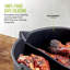 Tower T843094 Round Air Fryer Tray with Divider, Circular Reusable Silicone Liner Accessory