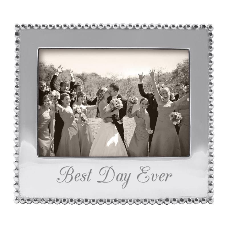 Expressions Silver Metal Beaded Picture Frame