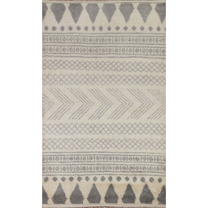 Earth Tone Moroccan Oriental Area Rug 5x8