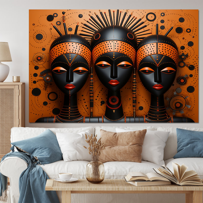 «African Tribal Rhythms IV», art mural tribal africain