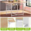 Extendable Unfinished Metal Base Dining Table-800564137-800564136