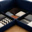 Modulaire avec rangement pour 4 personnes: chenille bleue, créer un canapé modulaire en chenille: 4, offre une option confortable