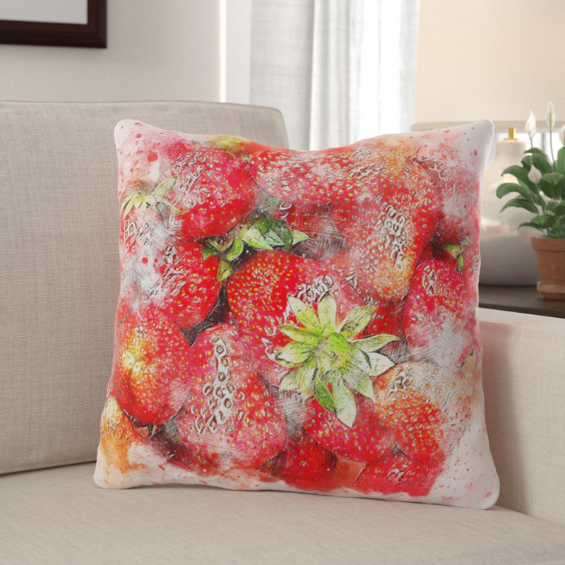 Osier Floral Reversible Throw Pillow, Indoor, Synthetic