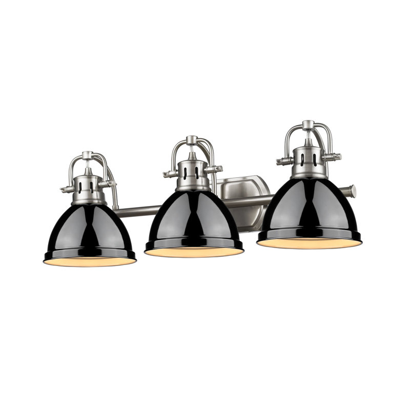 Drakeford Dimmable Vanity Light, Pewter, Black