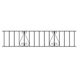 Suez 35cm H x 181cm W Black Metal Fencing with 1 Panel(s) Included