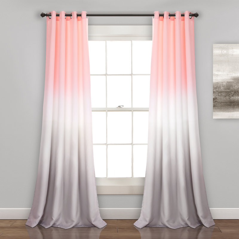Room Darkening Curtain Pair, Width 132 x Drop 213 cm, Blush