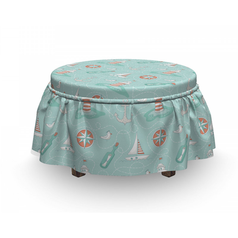 Housse pour repose-pieds font dashed trace font