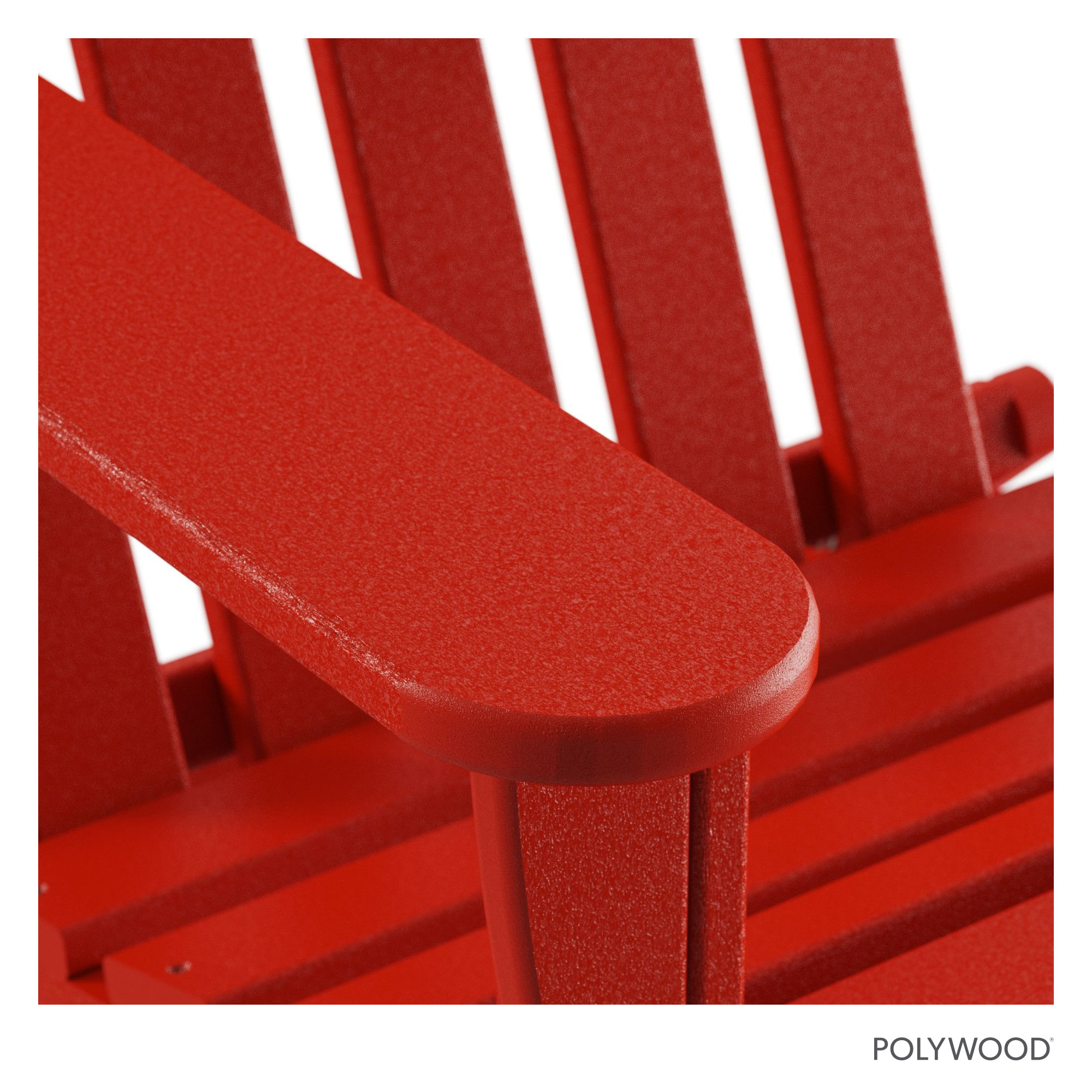 POLYWOOD Classic Adirondack Folding Adirondack Chair, Sunset Red