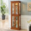 Cabinet Curio avec tablettes réglables et panneau arrière en miroir-825623994
