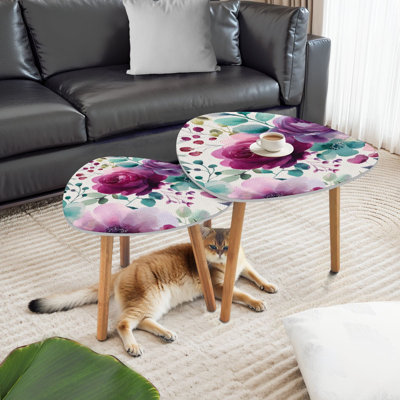 Ensemble de 2 tables basses gigognes Triangle