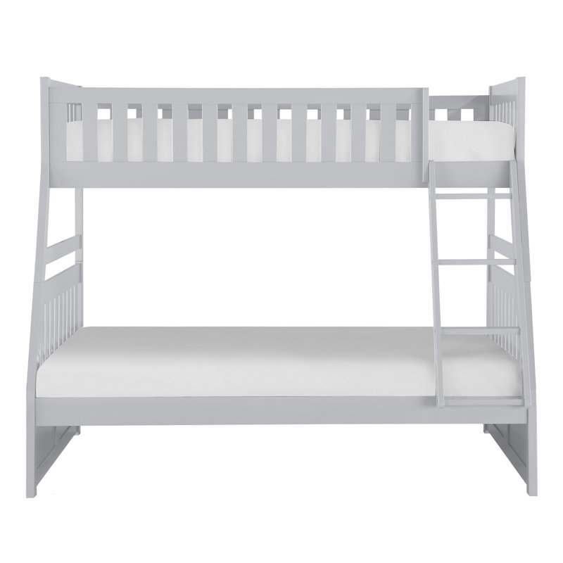Nevaeh Twin Over Full Standard Bunk Bed, Twin Over Full, White