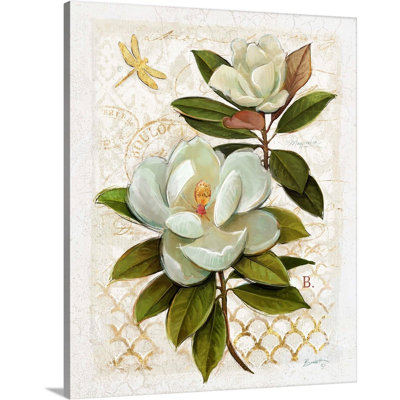 «Heirloom Magnolia» sur toile grise