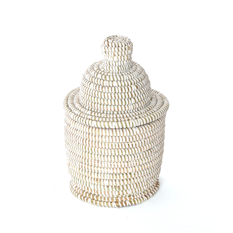 Petit panier tour à couvercle blanc