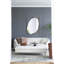Exquis miroir ovale avec cadre en métal glamour pour une décoration polyvalente
