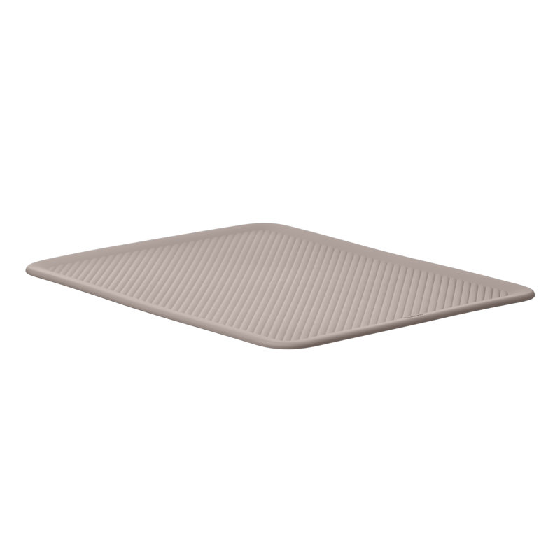 Couvercle de rangement en plastique nervuré, Taupe, H 0,15 po x l 15 po x P 12 po