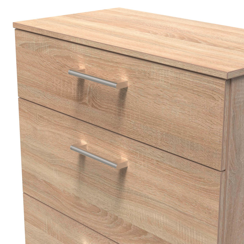 Fully Assembled Bartly 3 Piece Bedroom Set, Bardolino Oak