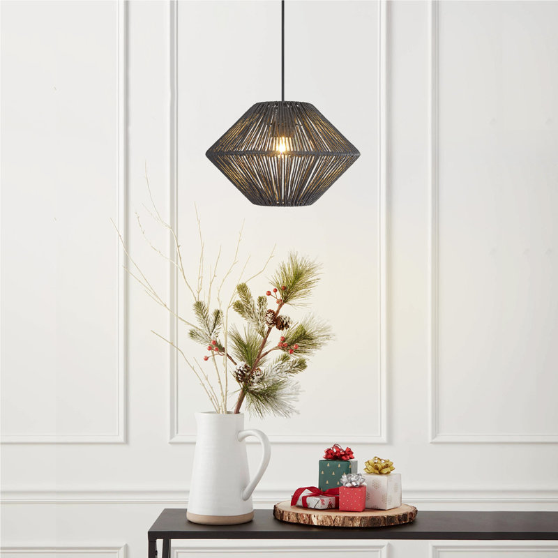 Toole 1 - Light Bohemian,Classic,Craftsman,Modern Farmhouse Pendant, Brown