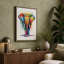 Rainbow Elephant Modern - Print-136767341-136767342