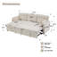 Canapé-lit modulaire en L convertible en L 91 po avec deux coussins de rangement-406855996