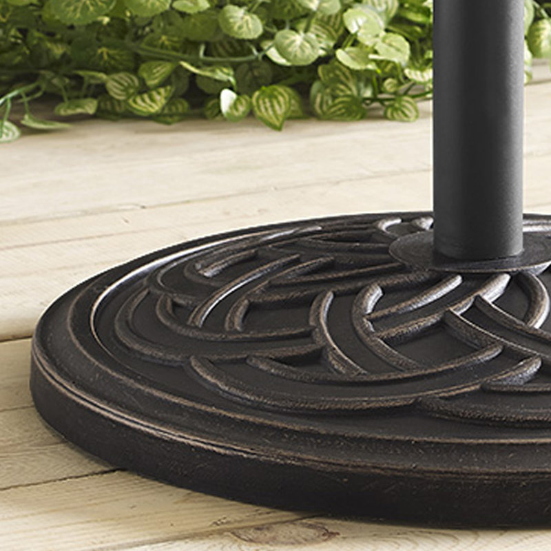 Socle de parasol autoportant en résine Hamptonburgh, Bronze antique