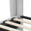 Lit plateforme tapissier gris très grand, tête de lit à oreilles et lattes en bois massif, support en métal, aucun sommier nécessaire, lit facile à installer avec revêtement en cuir PU, décoration dorée, 4 pouces-1747626825-1747626826
