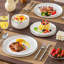 Service de table 12 pièces en porcelaine blanche moderne de qualité supérieure, service pour 4-105853253