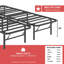 Base de lit plateforme en acier avec rangement sous le lit 14 po Bedder-1495412376