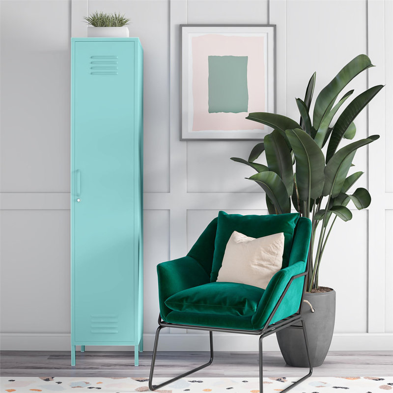 Lamprecht 1 -Door 4 -Shelf, Green