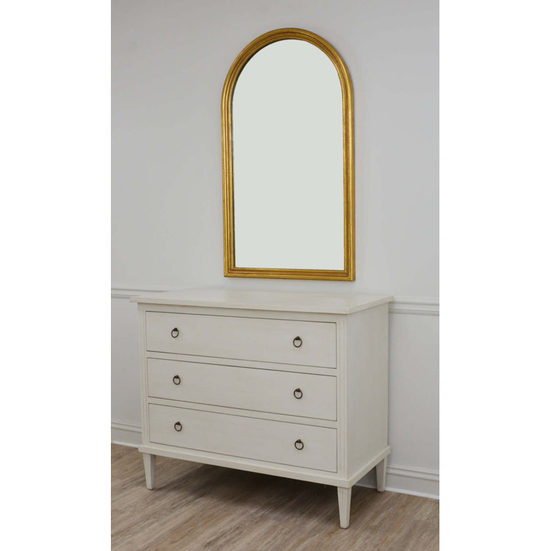 Ayla Flat Wall Mirror, Gold Leaf