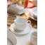 Mikasa Chalk Porcelain Teacup and Saucer Set, 220ml, White