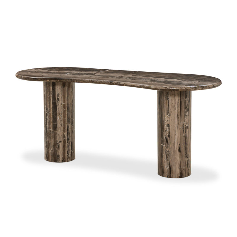 Ponce Desk-Rocky Brown Marble