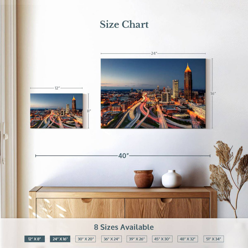 Ravi Atlanta City Nightfall, H 16 po x l 24 po