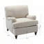 Chaise d'appoint rembourrée avec repose-pieds