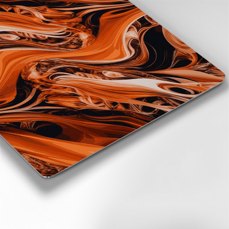 Digital Abstraction 56 Brown Metal Wall Art, 12" H x 12" W