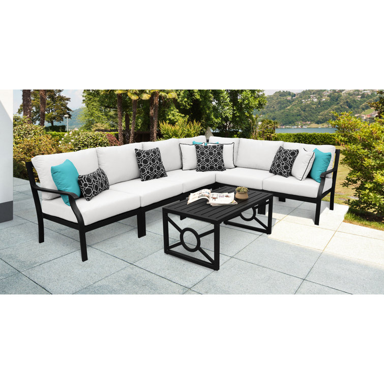 Ensemble de conversation modulaire avec coussins 7 pièces Madison