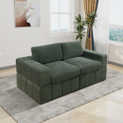 Causeuse de salon avec accoudoirs doubles l 76 po