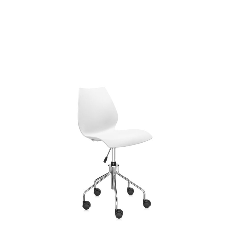 Fauteuil pivotant Maui, Blanc zinc