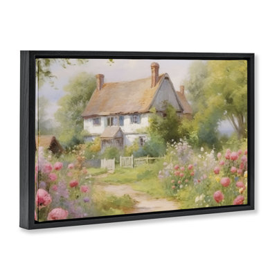 Nature Filled Cottage Garden Floating Frame, design by Nini Art