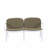 Outdoor Patio Loveseat, PP White Frame With Green Cushion-2065781892-2065781895