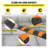 VEVOR Modular Rubber Speed Bump, Driveway Cable Protector Ramp 6FT With 2 End Cap,Rated 22000 LBS Loading