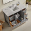 Ensemble de meuble-lavabo simple autoportant 48 po avec 2 poignées entièrement assemblé