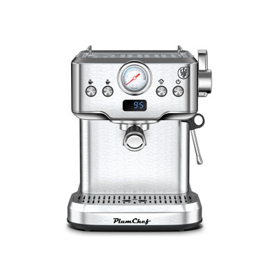 Machine à expresso professionnelle à 20 bars avec mousseur, compatible avec dosettes de café ESE, affichage visuel de la température et de la pression, idéale pour faire du cappuccino, du latte et du macchiato