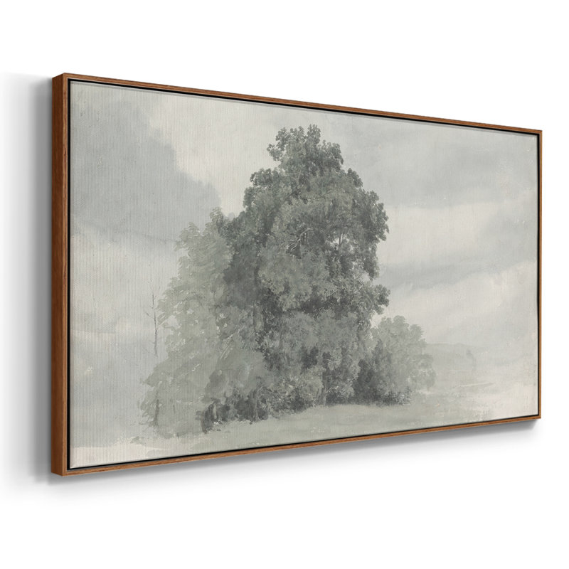 Paysage, série DC DCXVII, toile tendue avec cadre, prête à être accrochée, Noyer, H 17 po x l 33 po