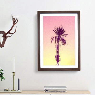 Summertime Palm Tree in Abstract - Picture Frame Painting Print
