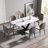 Quiara Stone Top Metal Base Dining Table-1483460497-1483460499