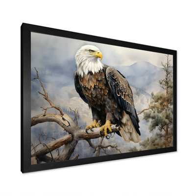 «Bold Eagle Noble Perch», reproduction sur toile Aigle